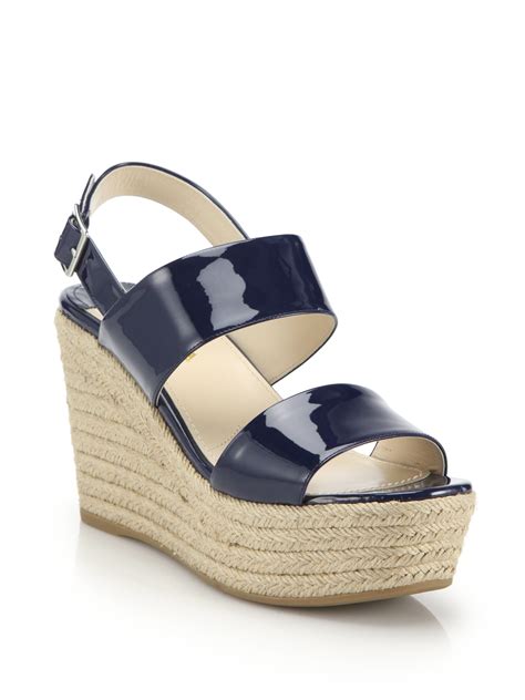 prada patent leather espadrille platform wedge sandals|prada leather sandals.